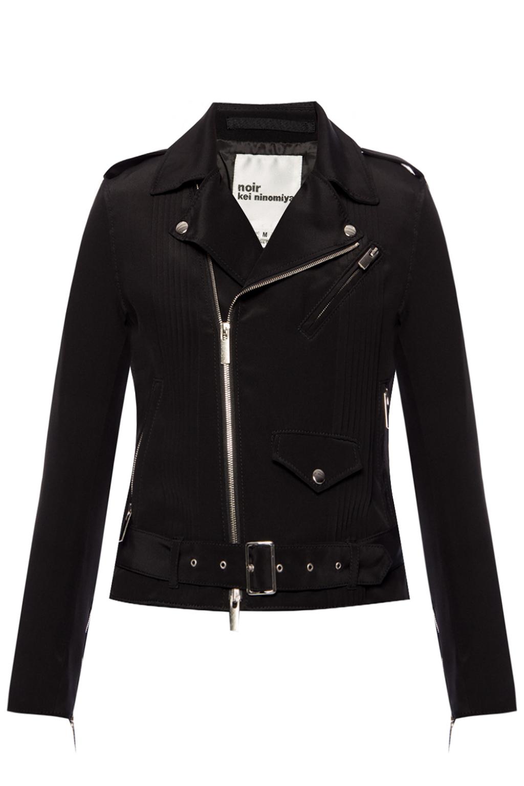 Black Silk biker jacket Comme des Garçons Noir Kei Ninomiya